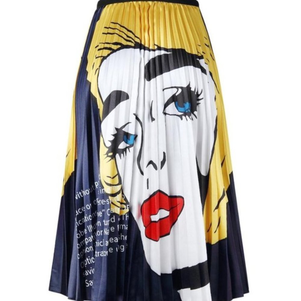 African Pleated Long Skirt